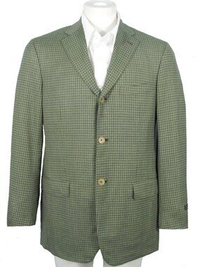 NEW Isaia Super 140's Sciammeria Sportcoat Jacket! US 38 40 44 Long Green Plaid